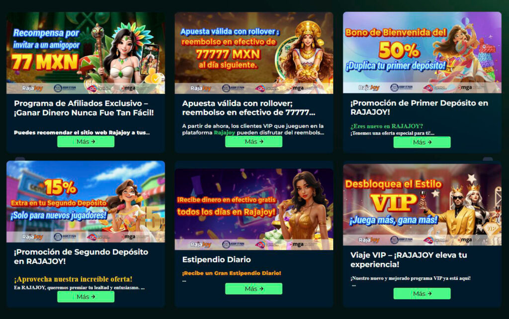 bonos del casino Rajajoy