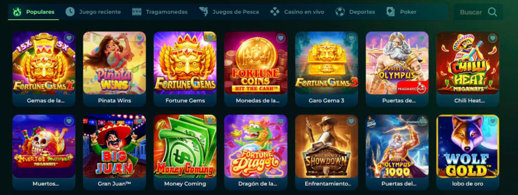 Juegos populares en el casino Rajajoy